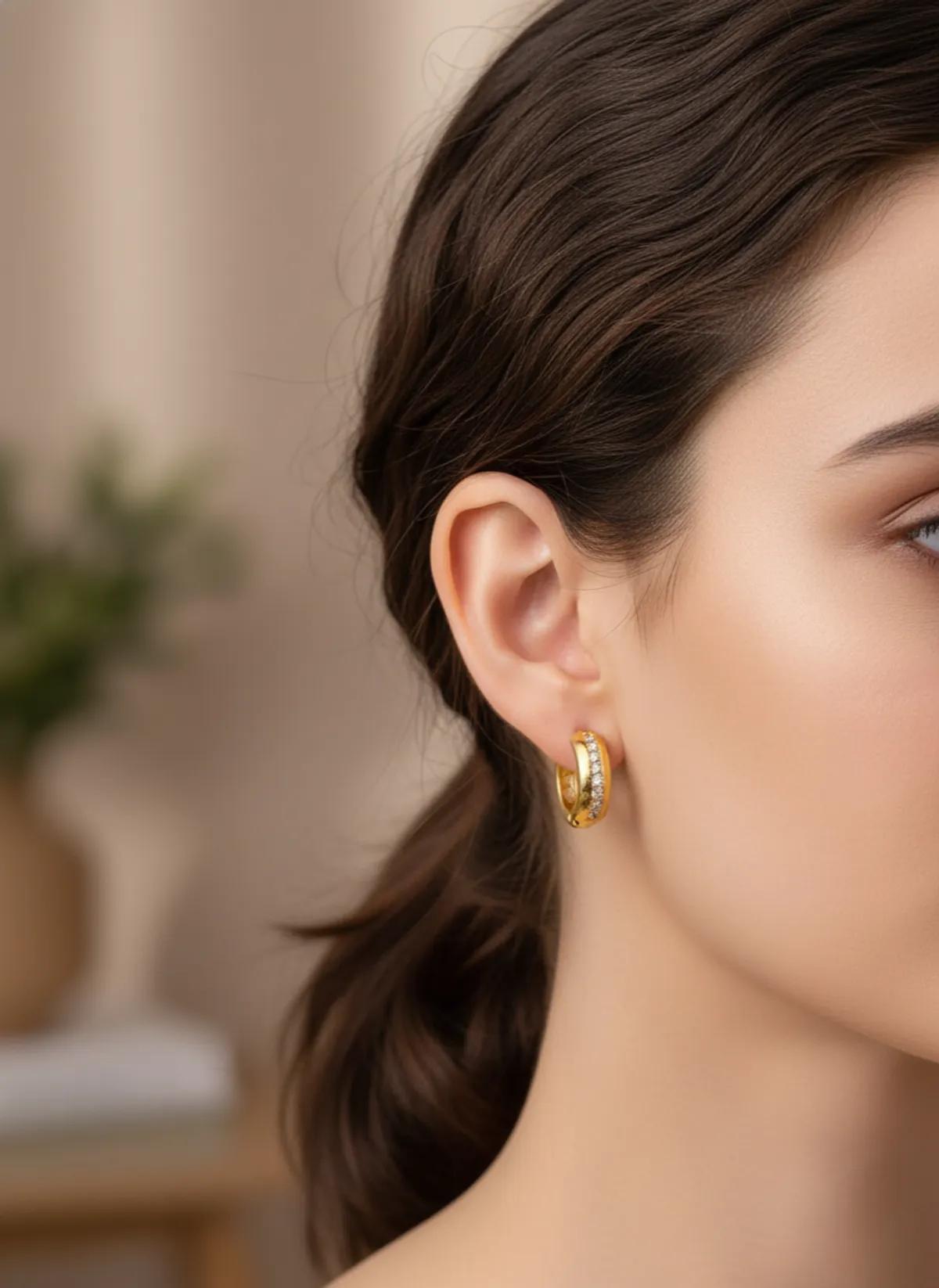 Golden Radiance Traditional Earrings — 3 Pair Combo thumbnail 5